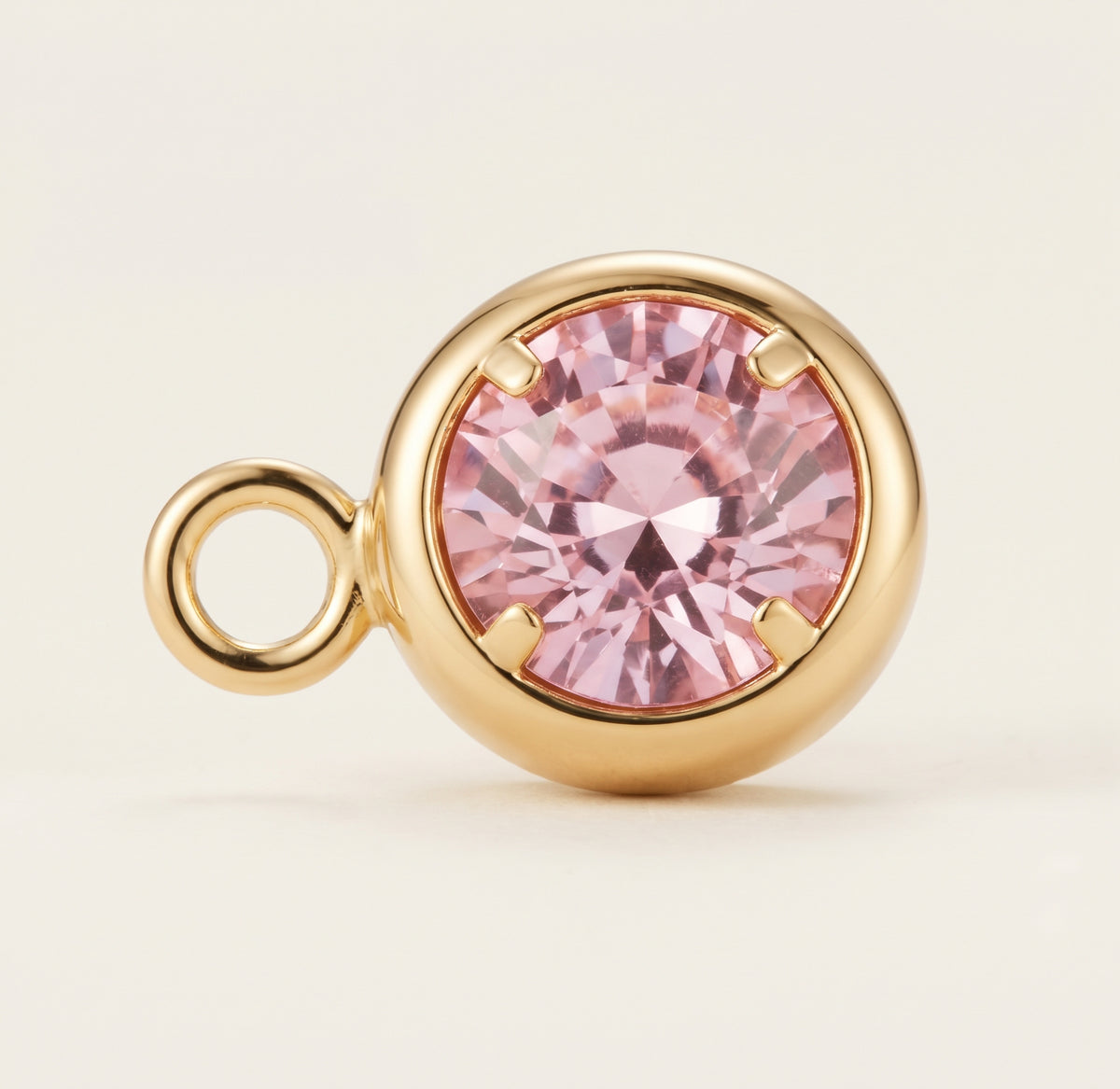 Charm strass rose pour bandana personnalisable