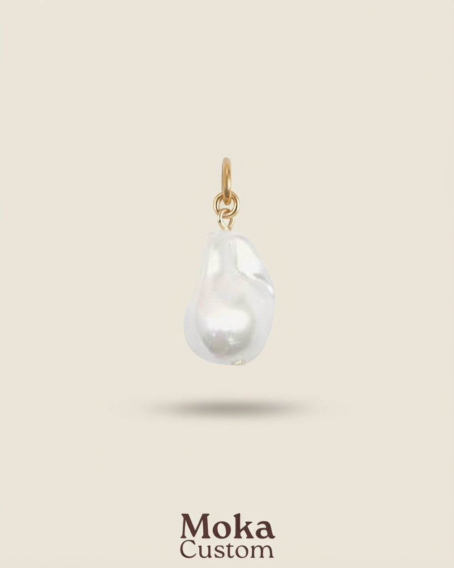 Charm trendy perle nacrée pour bandana personnalisable