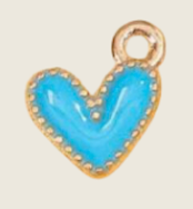 Charm cœur émaillé pour bandana personnalisable