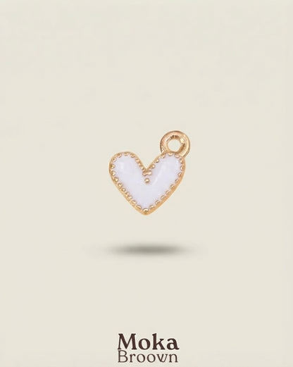 Charm cœur blanc pour bandana personnalisable