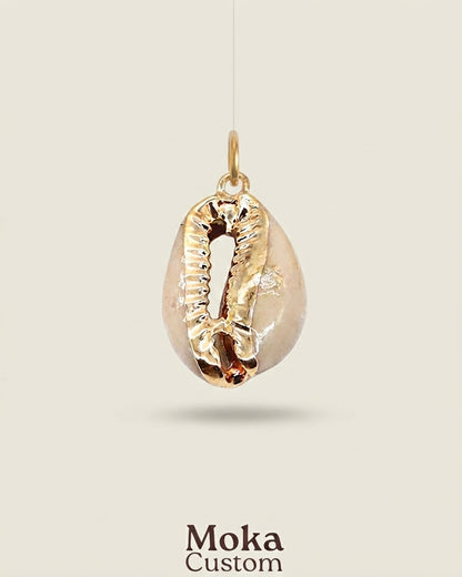 Charm trendy coquillage doré pour bandana personnalisable